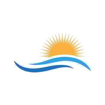 Water wave icon vector