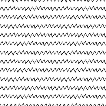 seamless pattern with hand drawn zigzag. Background with waves for your design. Wrapping paper vector