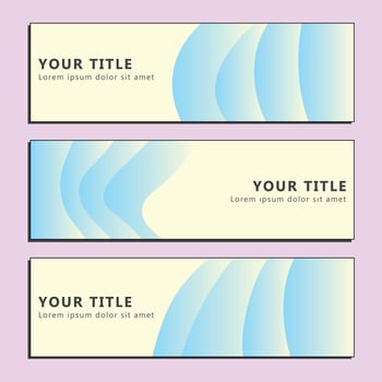 Gradient landscape banner template vector