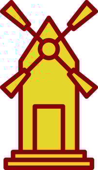 Windmill Vector Icon Design
