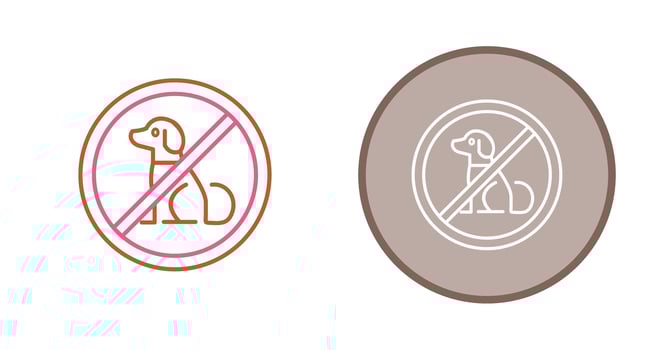 No Pets Vector Icon
