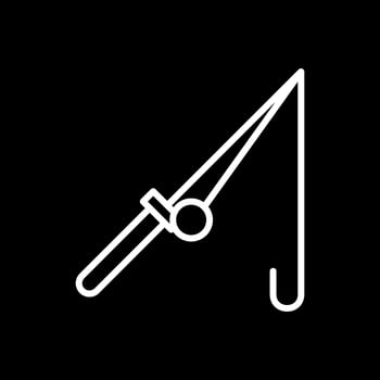 Fishing rod Vector Icon Design