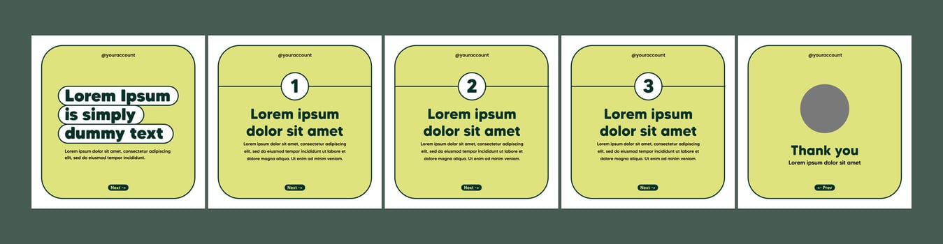 simple editable carousel template for social media posts vector