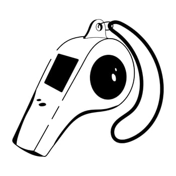 Trendy Referee Whistle vector