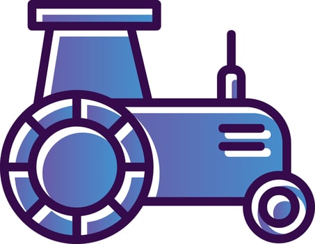 Tractor Vector Icon Design