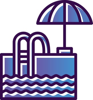 Swimming pool Vector Icon Design