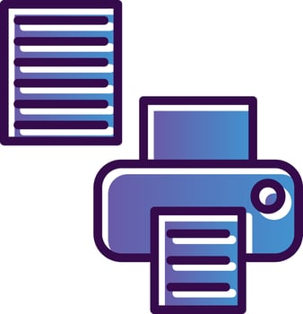 Printer Setup Vector Icon Design