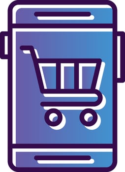Online Shopping Vector Icon Design