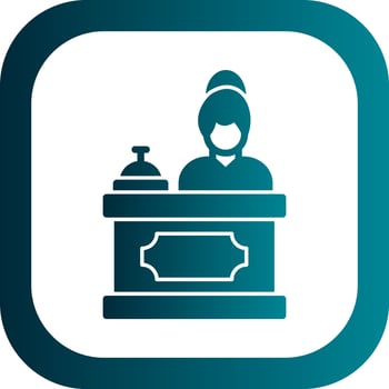 Receptionist Vector Icon Design