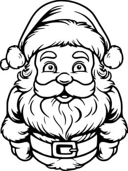 Christmas Santa Claus Coloring Book Illustration vector