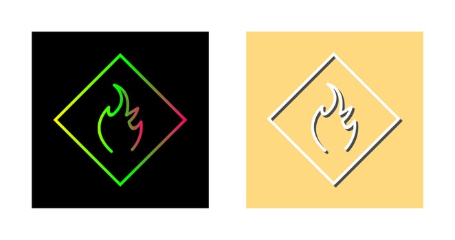 Danger of Flame Vector Icon