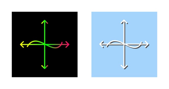 Unique Graph Vector Icon