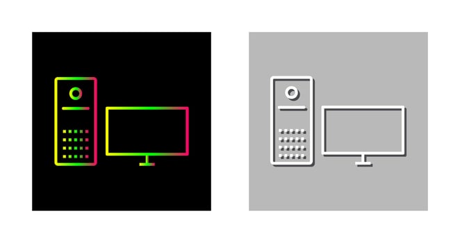 Unique Computer Vector Icon