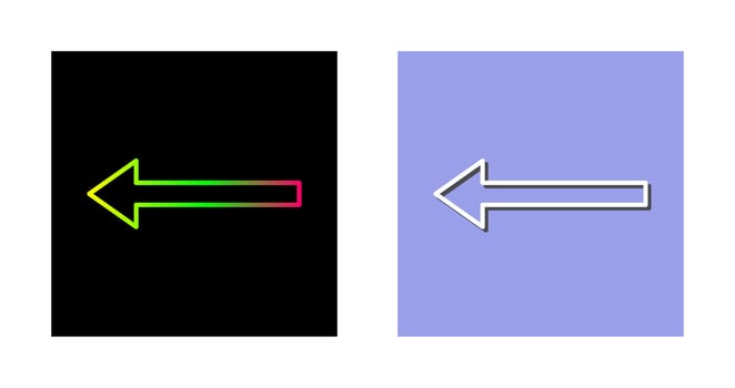 Unique Left Arrow Vector Icon