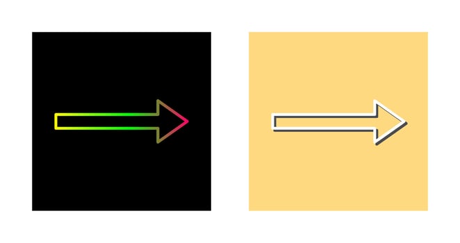 Unique Right Arrow Vector Icon