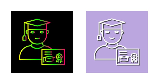 Unique Receiving Degree Vector Icon