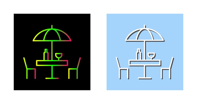 Unique Cafe Table Vector Icon