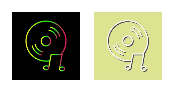 Unique Music CD Vector Icon