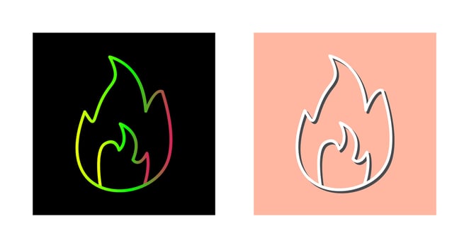 Unique Flame Vector Icon