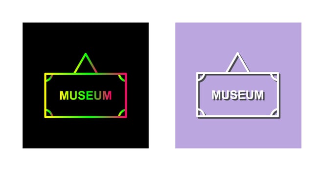 Museum Tag Vector Icon