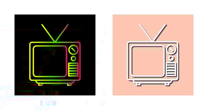 Television Broadcast Vector Icon
