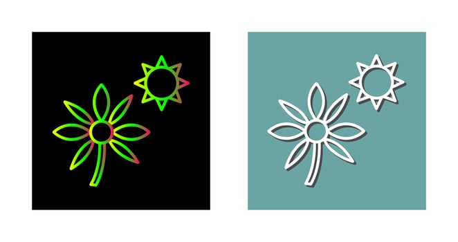 Flower in sunlight Vector Icon