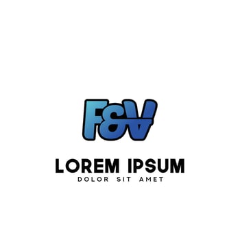 FV Initial Logo Design Vector