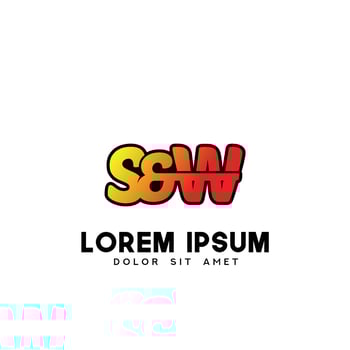 SW Initial Logo Design Vector