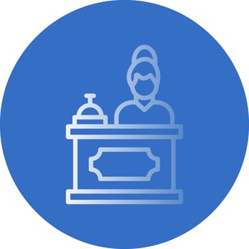 Receptionist Vector Icon Design
