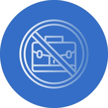 No bag Vector Icon Design