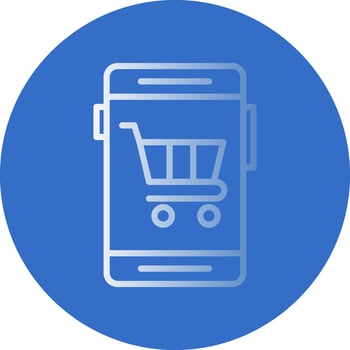 Online Shopping Vector Icon Design