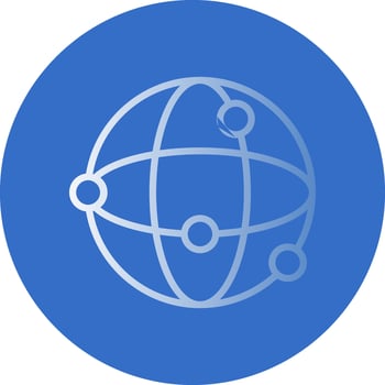 Globe Network Vector Icon Design