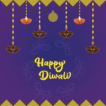 Happy diwali festival background design for banner, poster, flyer, website banner.Print vector