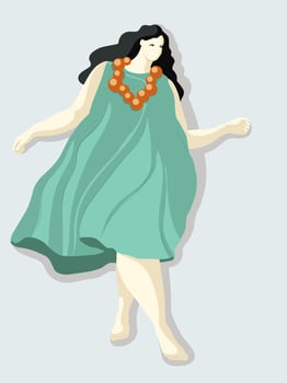 Plus size style woman vector