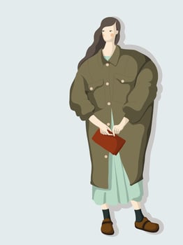Street Style Vector Fashion Illustration Trendy Colors