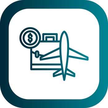 Business trip Vector Icon Design