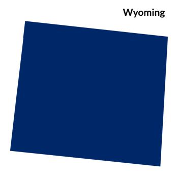 Wyoming state with USA map png