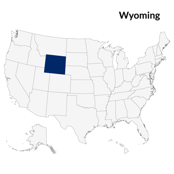 Wyoming state with USA map png