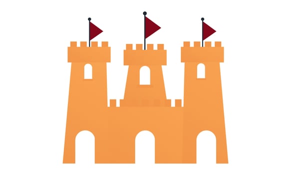illustration of a sand castle vector