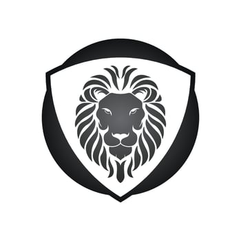 Lion head logo template vector icon