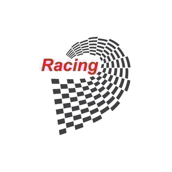 racing flag icon of automotif illustration vector