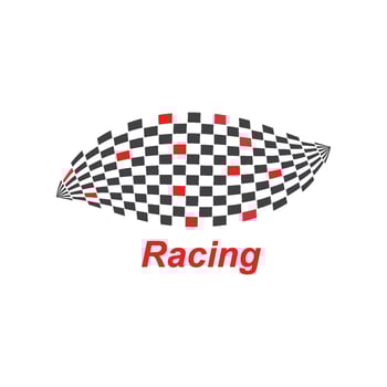 racing flag icon of automotif illustration vector