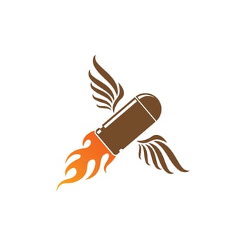 bullet gun vector icon illustration design
