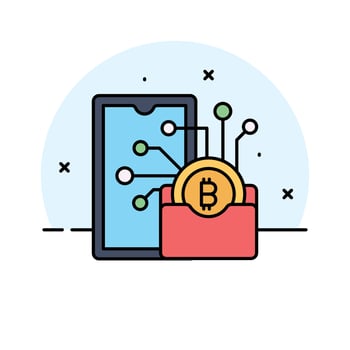 Well designed icon of digital wallet in trendy style vector