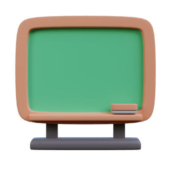 Green board 3d render illustration. png
