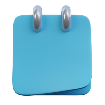 Note paper 3d render illustration. png