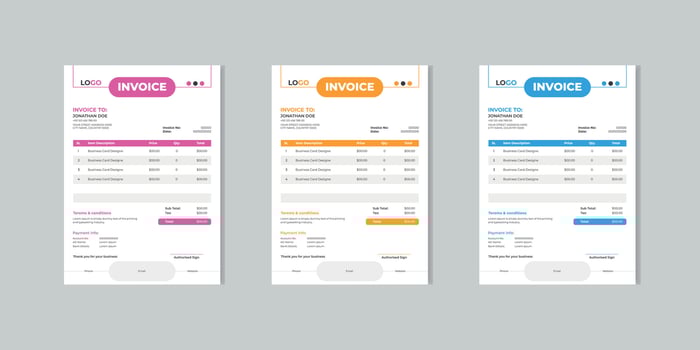 Modern Business invoice ftemplate. money bills or price invoices and payment agreement design templates. company money receip vector