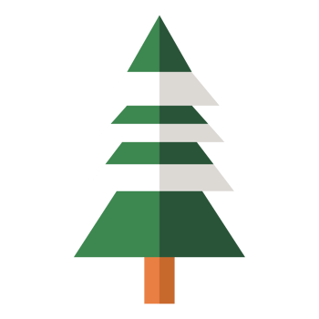 Christmas tree element for winter holiday png