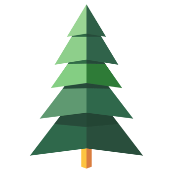 Christmas tree element for winter holiday png