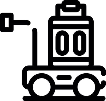 Luggage Cart Creative Icon Design vector